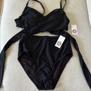 Copper Suit black swimsuit